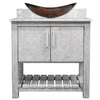30-inch Bath Vanity with Carrara White Marble Counter and Sink - NOBV-30SG-CAR-324T