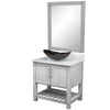 30-inch Bath Vanity with Carrara White Marble Counter and Sink - NOBV-30SG-CAR-0088031