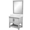 30-inch Bath Vanity with Carrara White Marble Counter and Sink - NOBV-30SG-CAR-01141