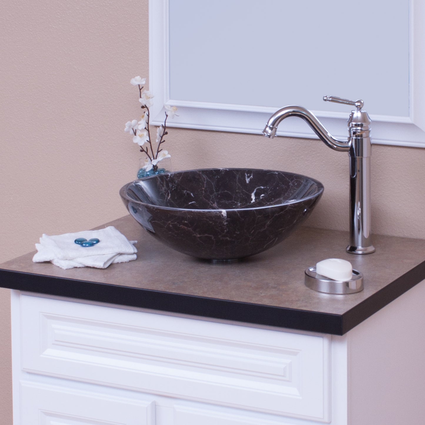 chrome vessel faucet with NOSN-CM lifestyle