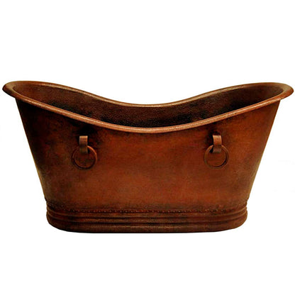 Adamo Freestanding Hammered Copper Bath Tub NBT-ADA series