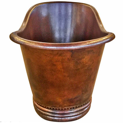 Adamo Freestanding Hammered Copper Bath Tub NBT-ADA series