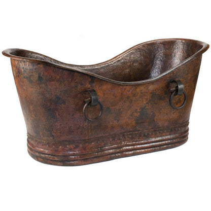 Adamo Freestanding Hammered Copper Bath Tub NBT-ADA series