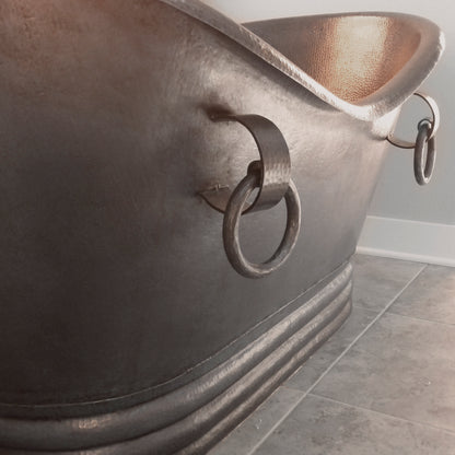 Adamo Freestanding Hammered Copper Bath Tub NBT-ADA series