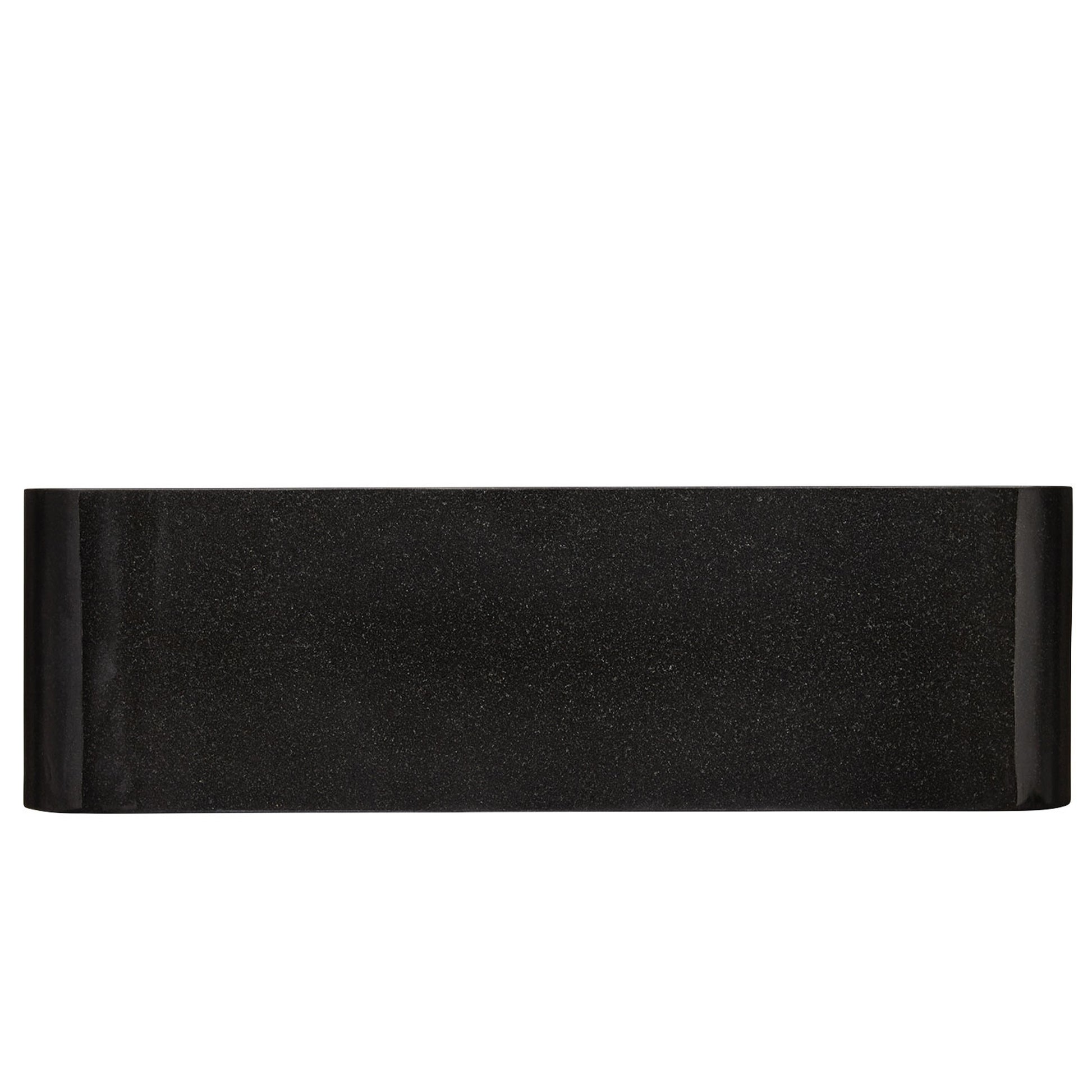 Farmhouse Kitchen Sink in Black Granite with Polished Apron