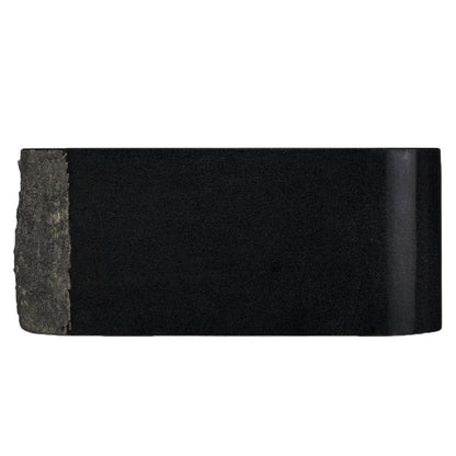 Farmhouse Kitchen Sink in Black Granite with Chiseled Apron