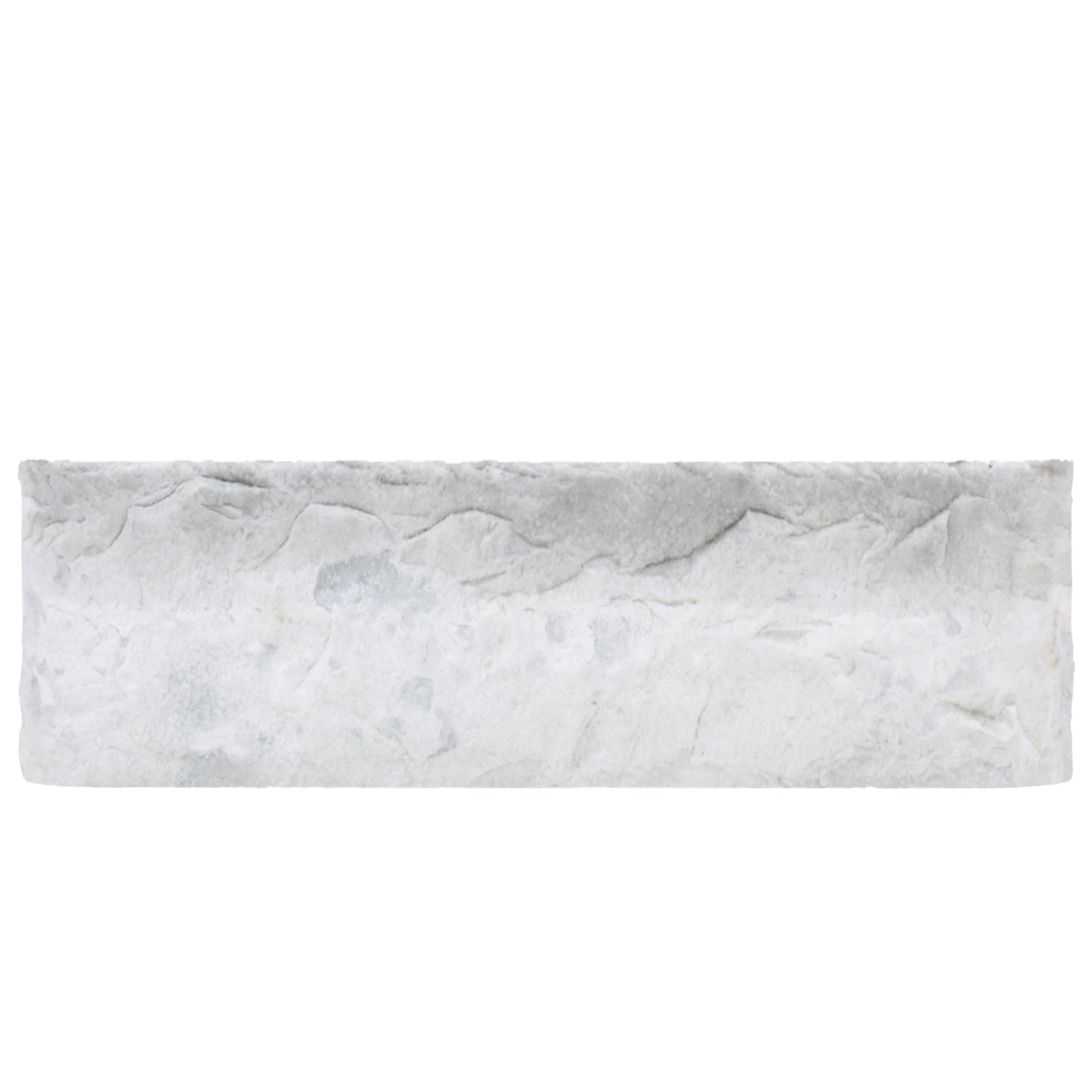 Reversible 60/40 Kitchen Sink in Carrara White Marble w/ Chiseled or Polish Apron - NKS-DBNCW