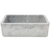 Carrera white marble kitchen stone sink