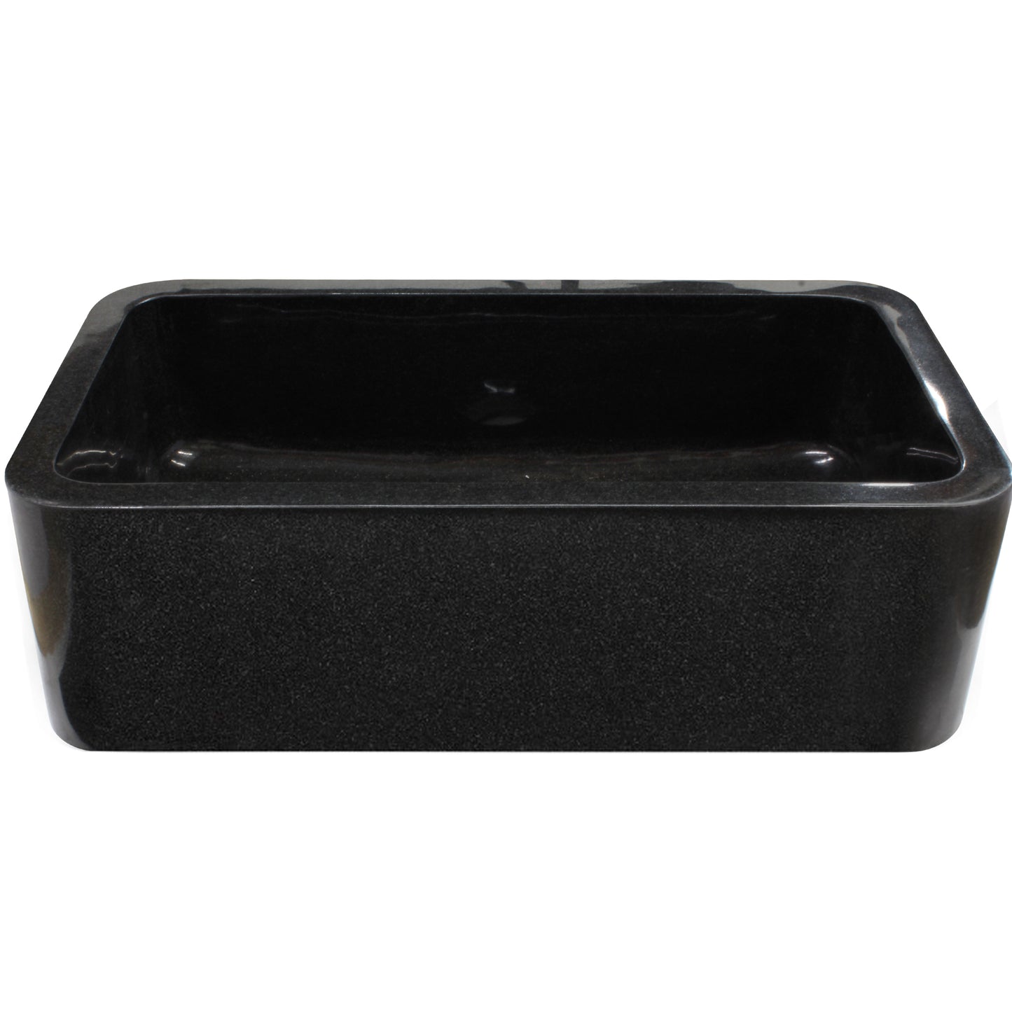 Single Bowl Kitchen Sink in Absolute Black Granite
