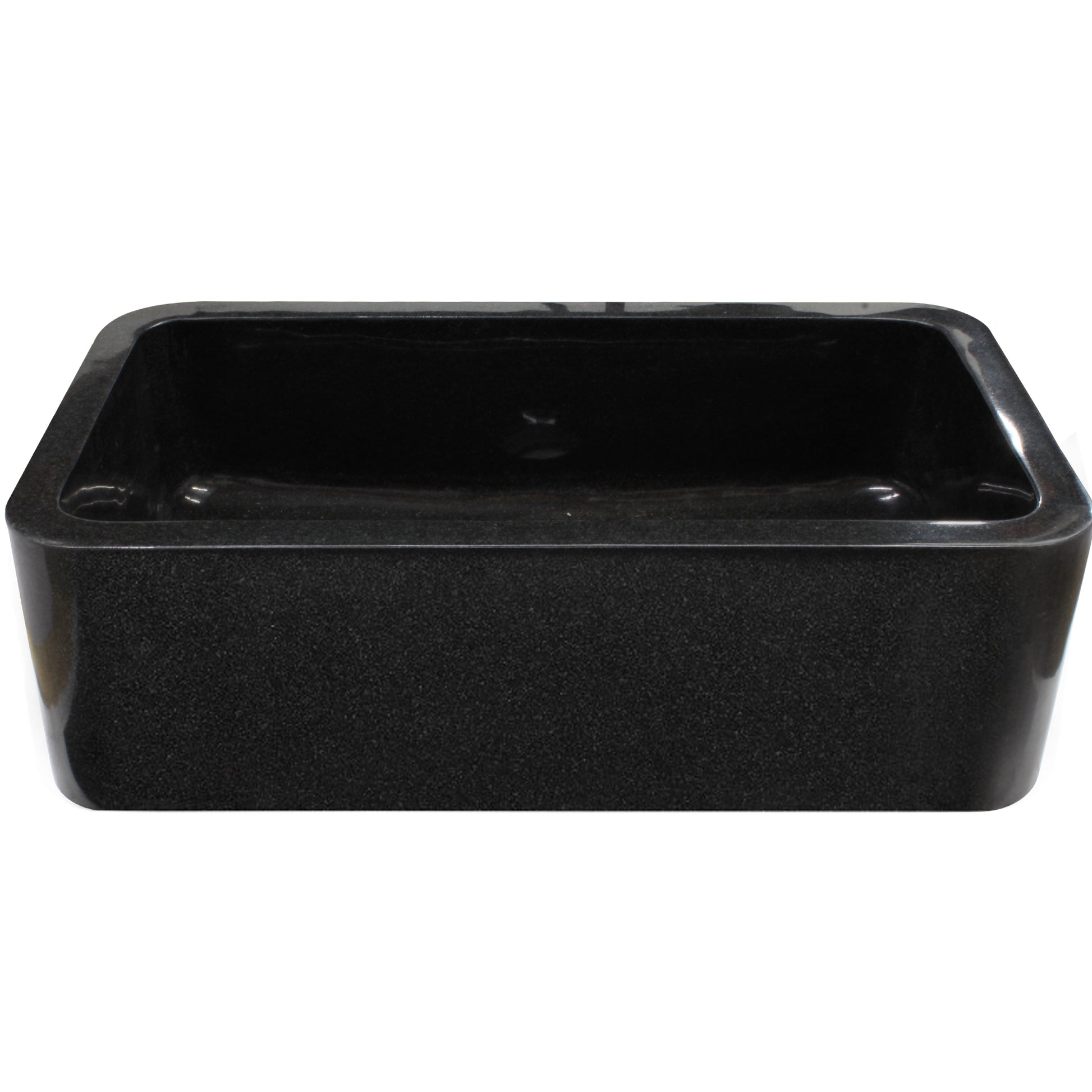 Single Bowl Kitchen Sink in Absolute Black Granite