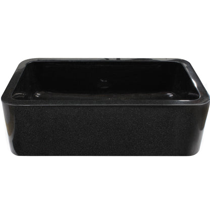 Single Bowl Kitchen Sink in Absolute Black Granite