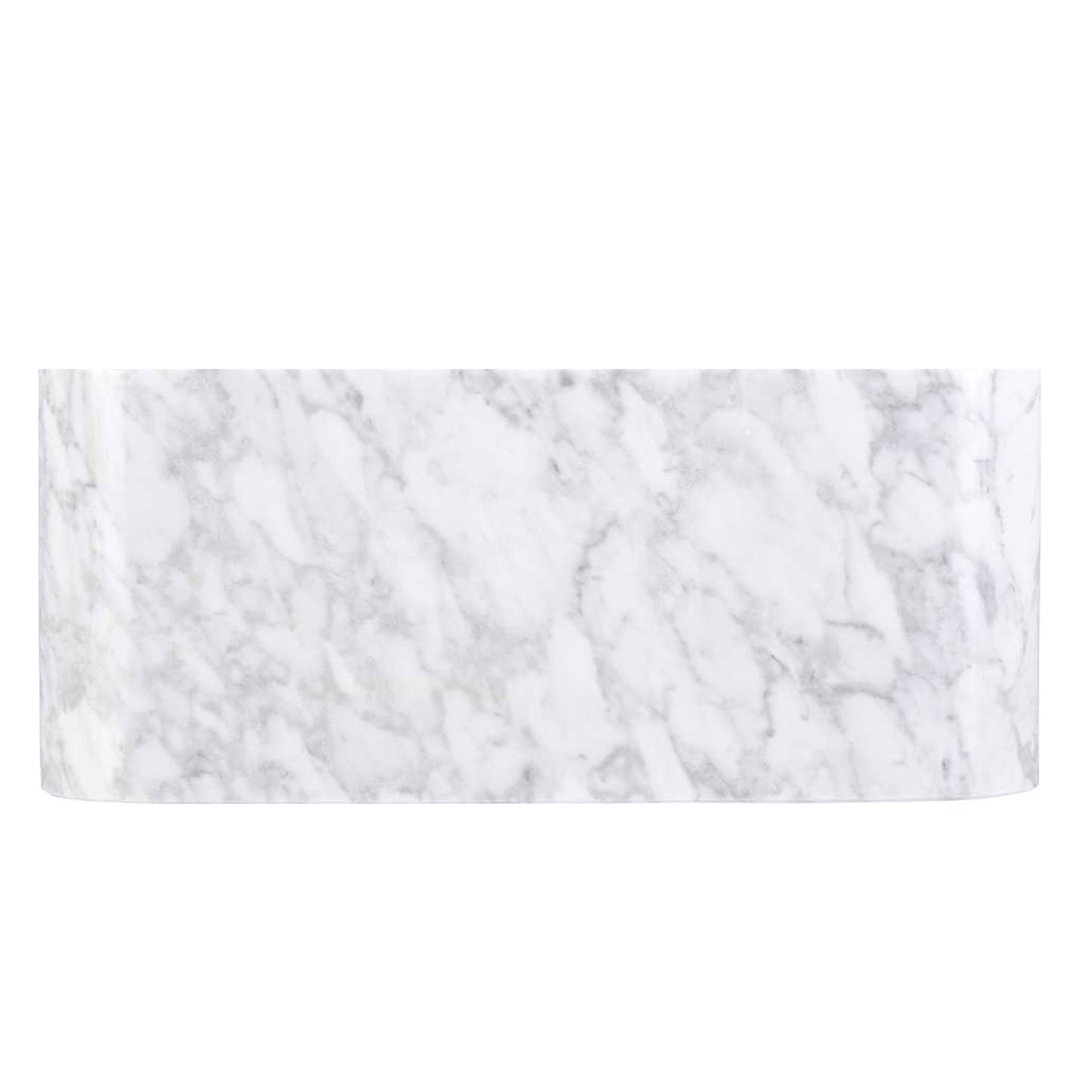 Single Bowl Kitchen Sink in Carrara White Marble with Polished Apron - NKS-SBPCW