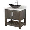 30-inch Bath Vanity w/ Café Mocha Quartz Counter, Sink & Faucet - NOBV-30CM-6001BN-0088031-116