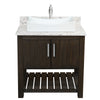 30-inch Bath Vanity w/ Café Mocha Quartz Counter, Sink & Faucet - NOBV-30CM-6001BN-01141116