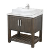 30-inch Bath Vanity w/ Café Mocha Quartz Counter, Sink & Faucet - NOBV-30CM-6001BN-01141116