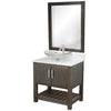 30-inch Bath Vanity w/ Café Mocha Quartz Counter, Sink & Faucet - NOBV-30CM-6001BN-324C116