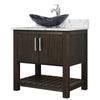 30-inch Bath Vanity w/ Café Mocha Quartz Counter, Sink & Faucet - NOBV-30CM-6001BN-324G116