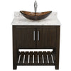 30-inch Bath Vanity w/ Café Mocha Quartz Counter, Sink & Faucet - NOBV-30CM-6001BN-324T116