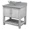 30-inch Bath Vanity with Storm Grey Quartz Counter and Sink - NOBV-30SG-280-324C