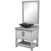 30-inch Bath Vanity with Storm Grey Quartz Counter and Sink - NOBV-30SG-280-317G