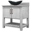 30-inch Bath Vanity with Storm Grey Quartz Counter and Sink - NOBV-30SG-280-324G