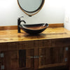 black and copper glass sink lifestyle