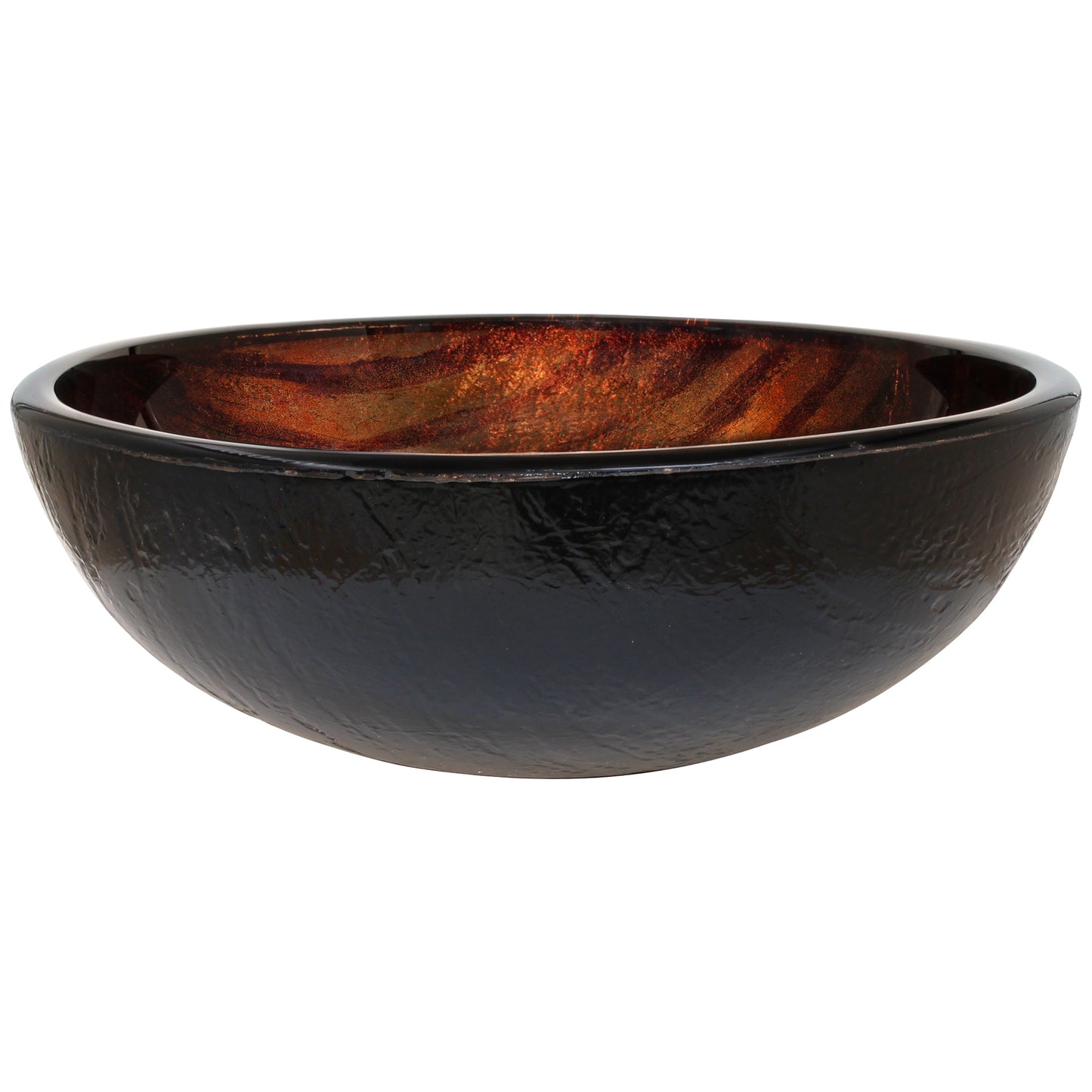 Mini 12" Hand Painted Brown Camouflage Glass Vessel Sink NOHP-G025-12