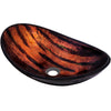 black and copper glass sink