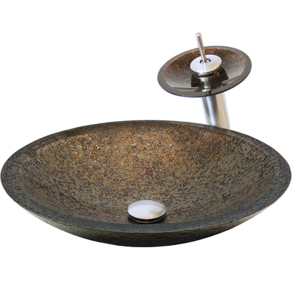 Forest green glass bath sink set