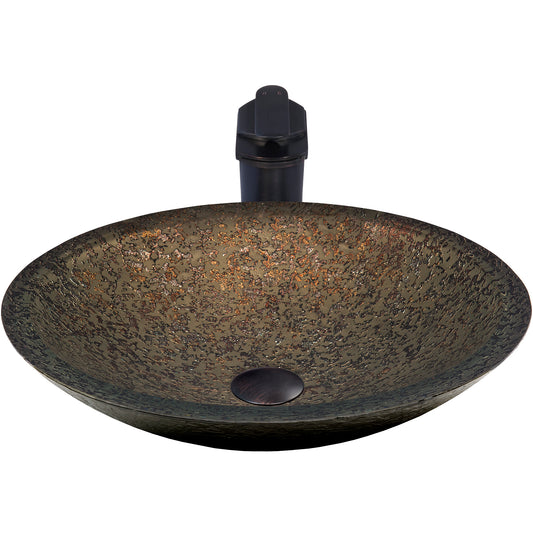 Forest green glass bath sink set