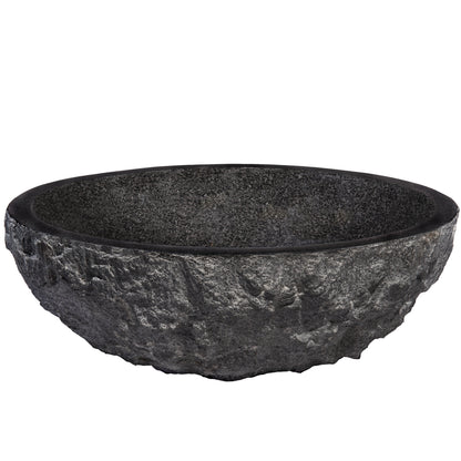 black granite vessel sink