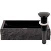 black granite stone vessel sink umbrella drain oil rubbed bronze