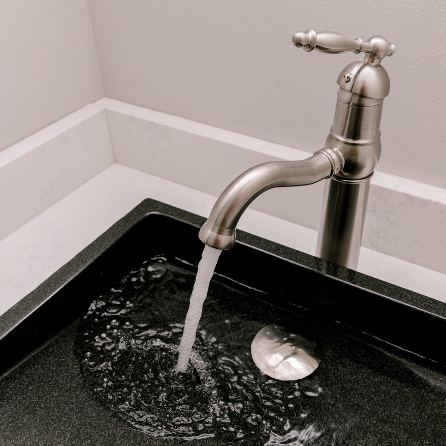 brushed nickel vessel faucet