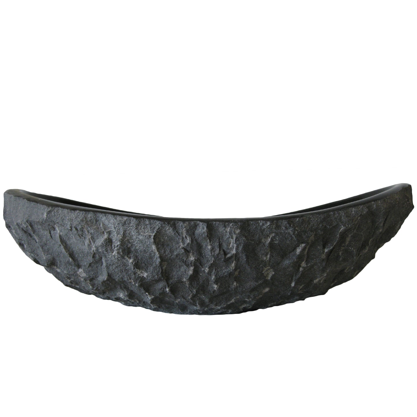 black granite stone vessel sink