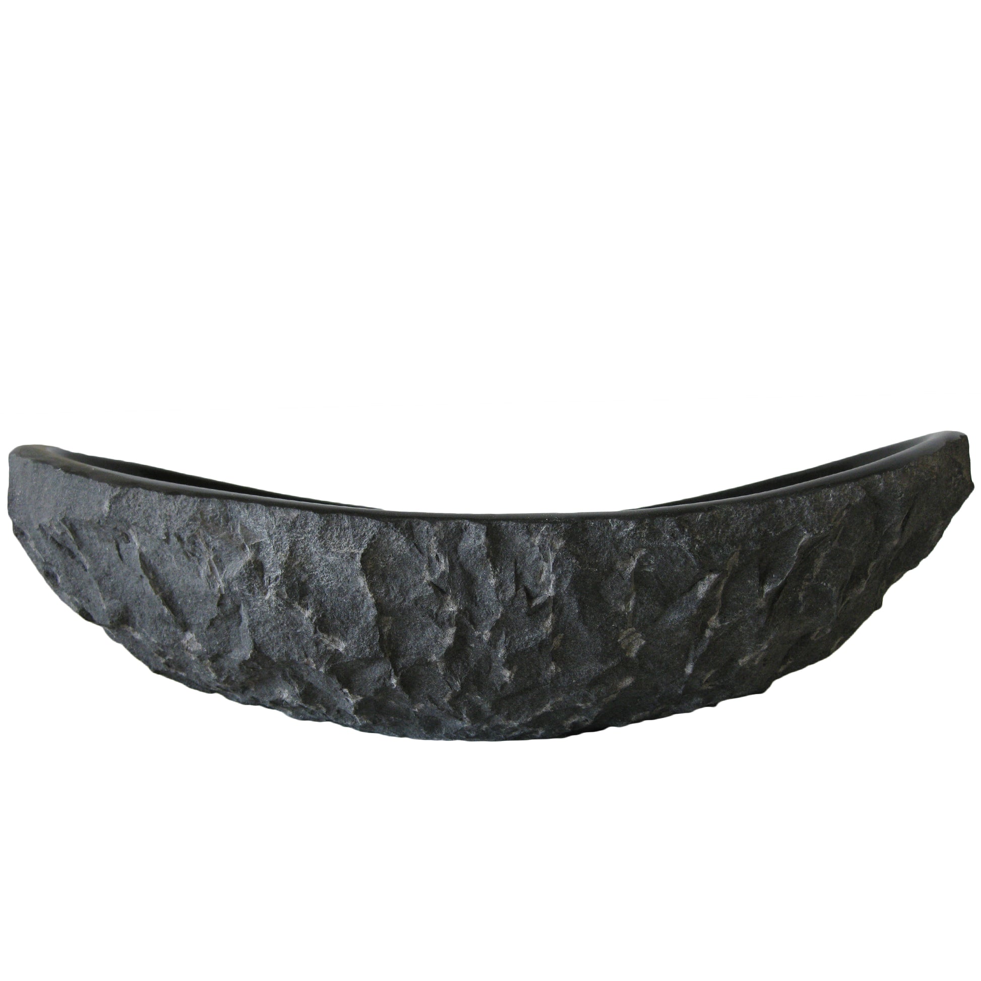 black granite stone vessel sink