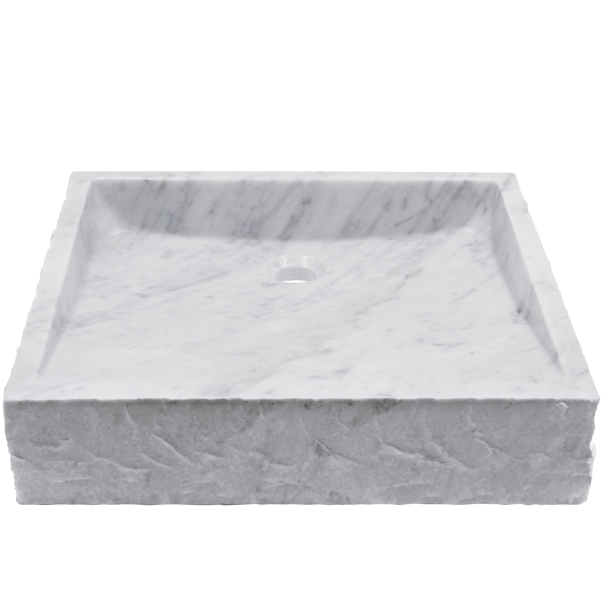 Carrara white marble stone vessel