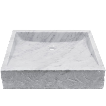 Carrara white marble stone vessel