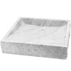 Carrara white marble stone vessel sink