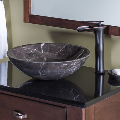 Natural Coffee Marble Stone Vessel Bath Sink NOSV-CM