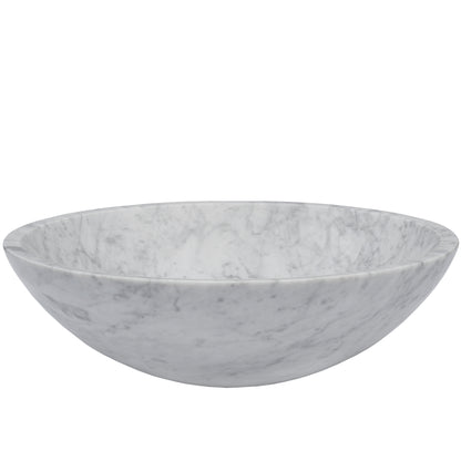 white marble stone vessel sink