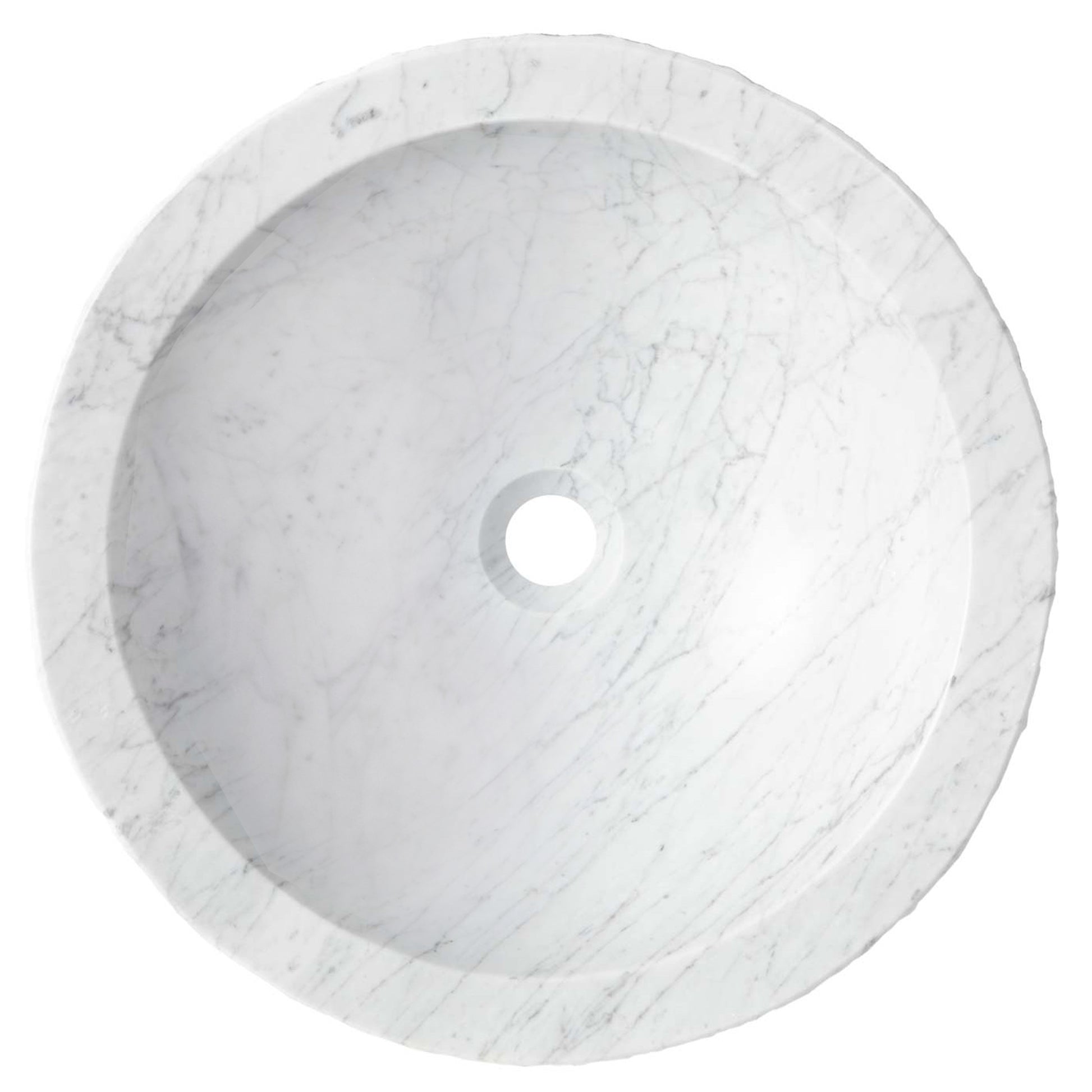Carrara White Marble Vessel Sink