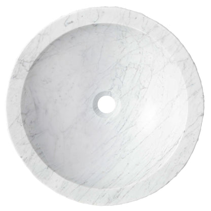 Carrara White Marble Vessel Sink