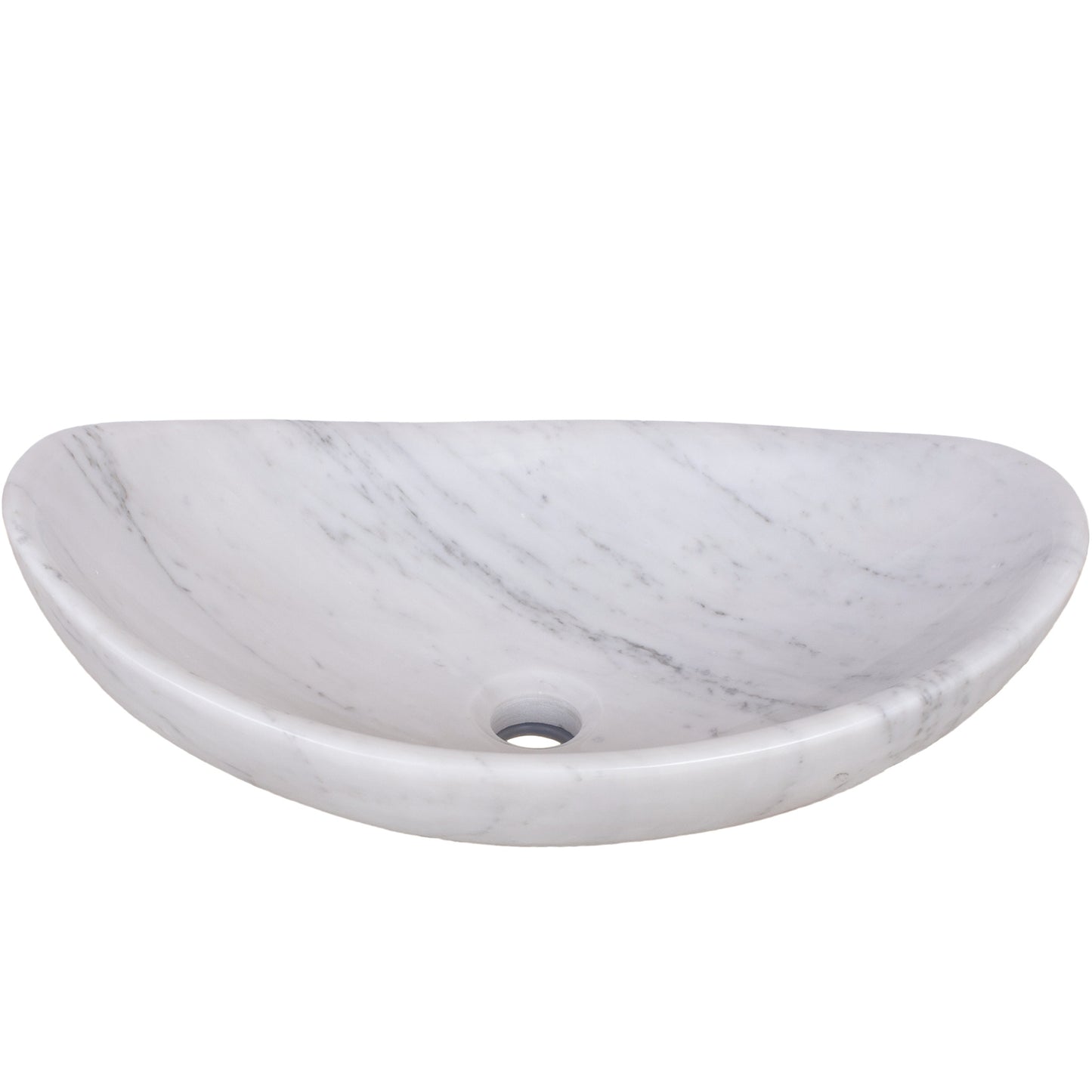 Carrara white marble stone vessel sink