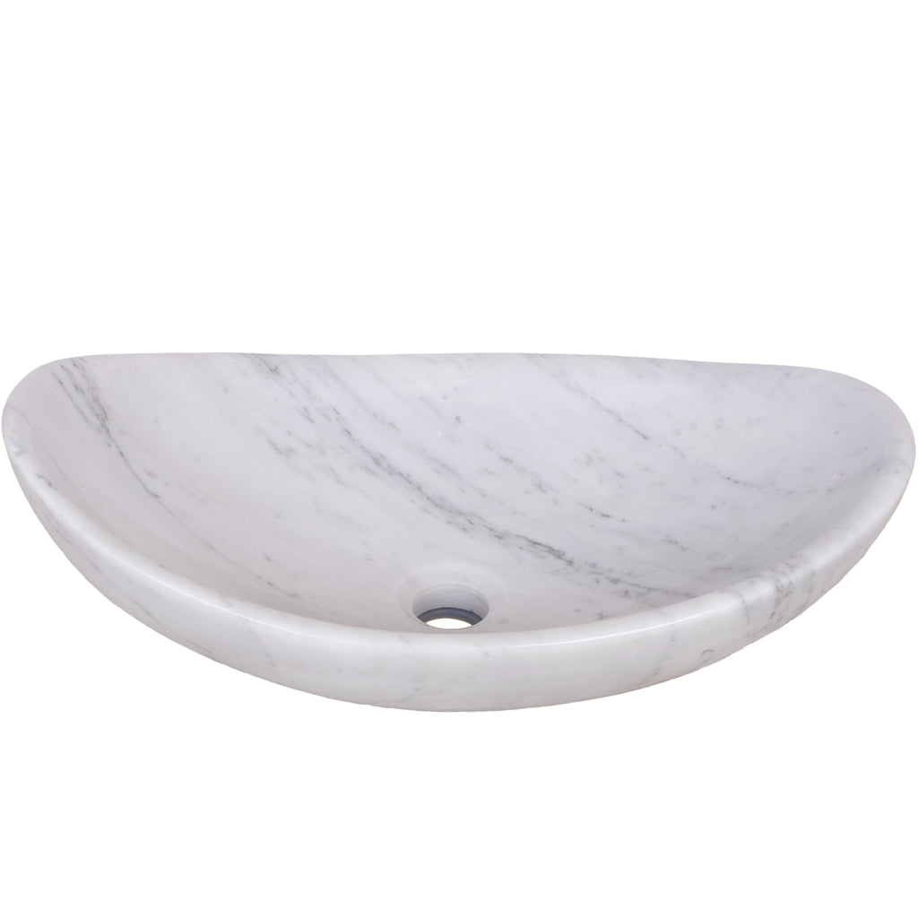 Natural Carrara White Marble Stone Vessel Sink NOSV-CWS – Novatto