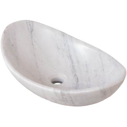 Carrara white marble stone vessel sink