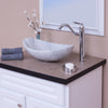 Carrara white marble stone vessel sink with BM-359CH