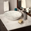 white marble stone vessel sink, lifestyle