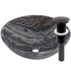 lunar marble stone vessel sink, umbrella drain oil rubbed bronze