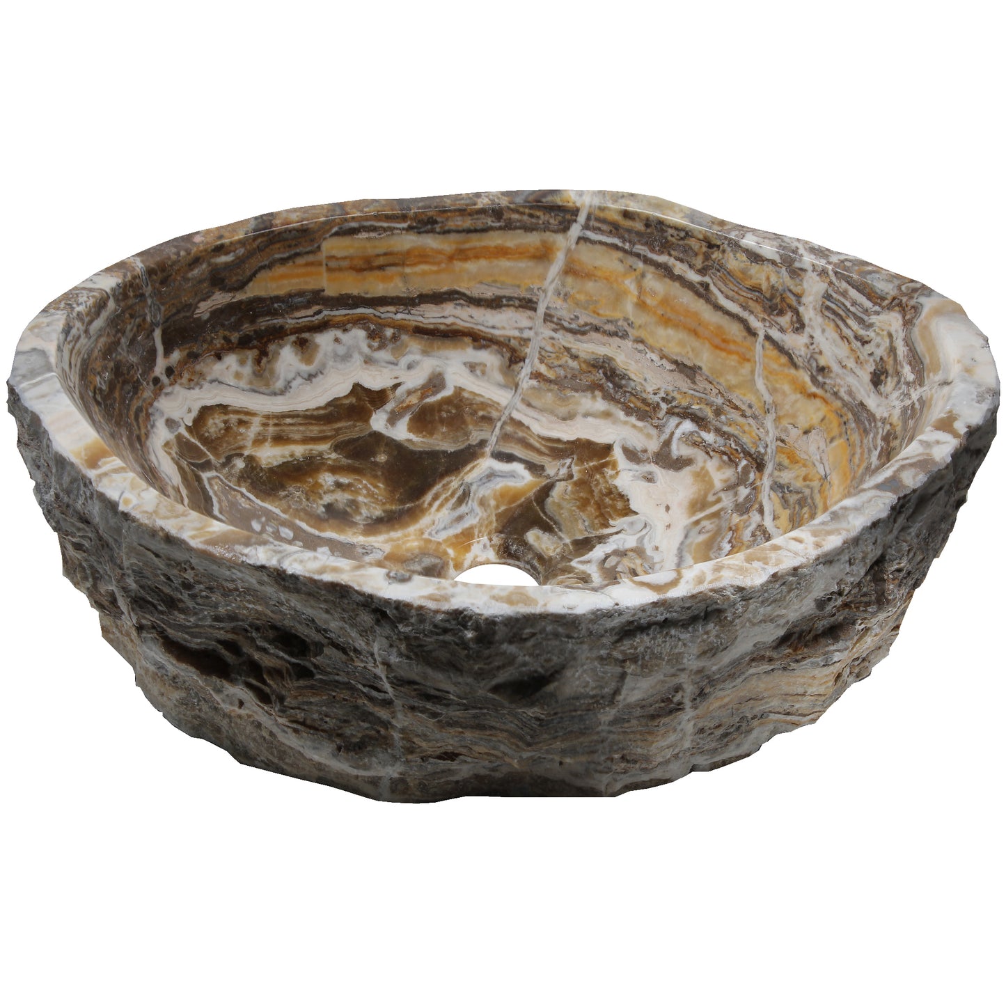 Travertine Onyx Natural Stone Vessel Sink
