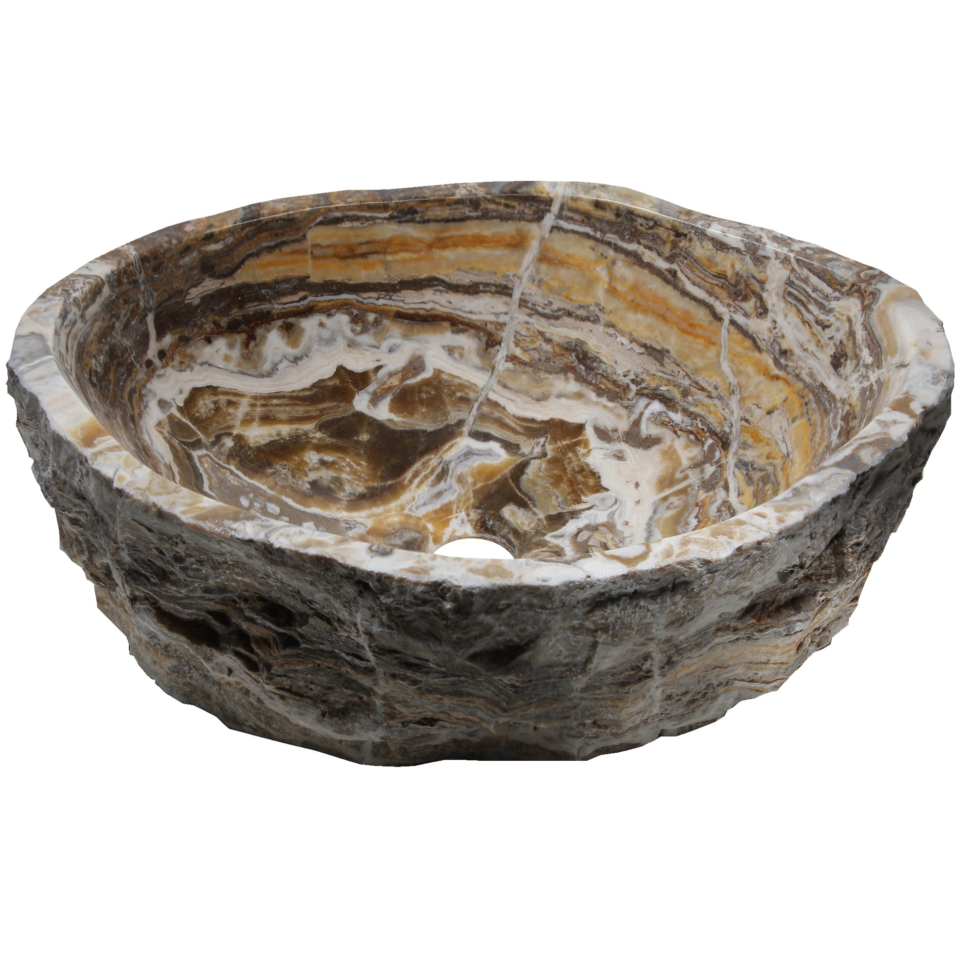 Travertine Onyx Natural Stone Vessel Sink
